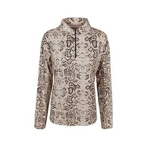 IBKUL Mock Neck Iggy Print Longsleeve Shirt Sz Small